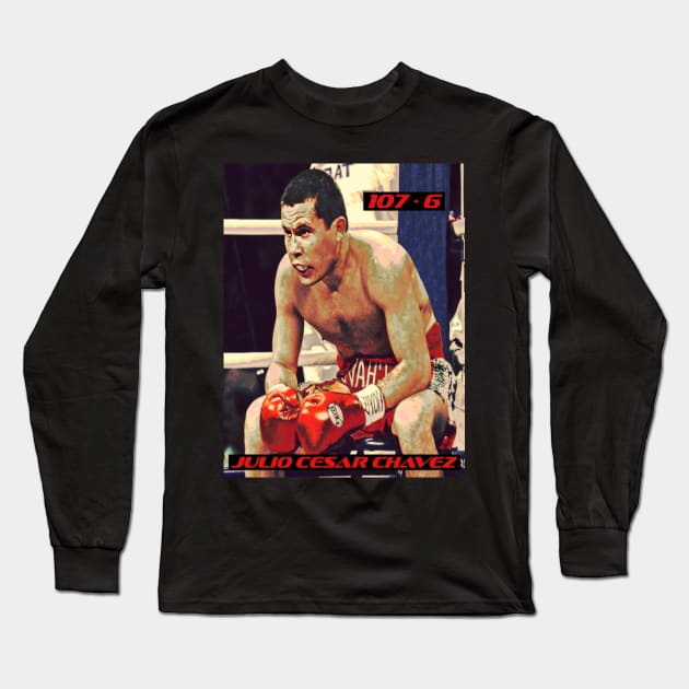 Julio Cesar Chavez Sr. Long Sleeve T-Shirt by BlackOzean